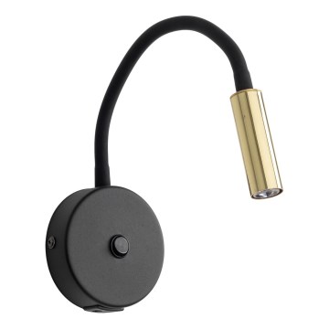 LED Wall lamp with USB port LAGOS 1xG9/3W/5V 4000K black/gold