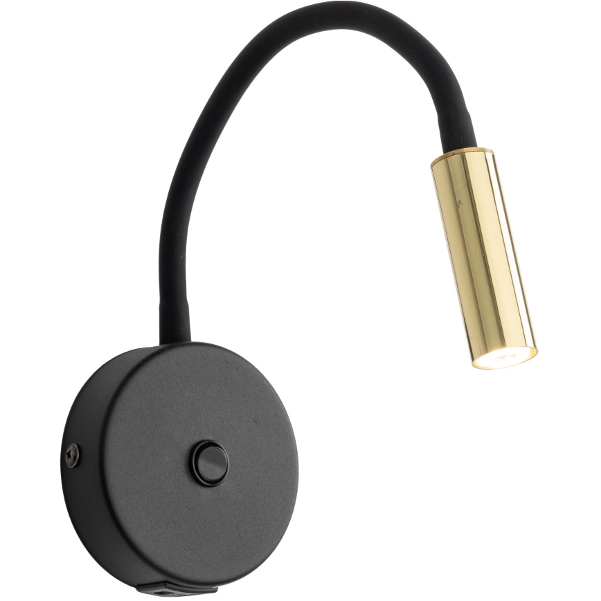 LED Wall lamp with USB port LAGOS 1xG9/3W/5V 4000K black/gold