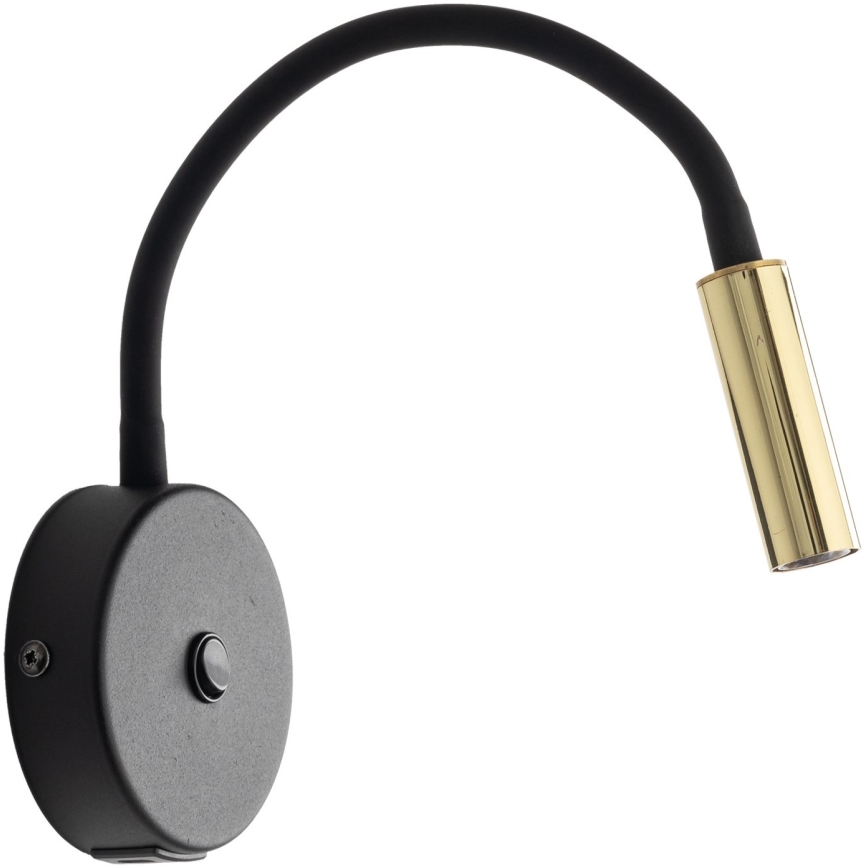 LED Wall lamp with USB port LAGOS 1xG9/3W/5V 4000K black/gold