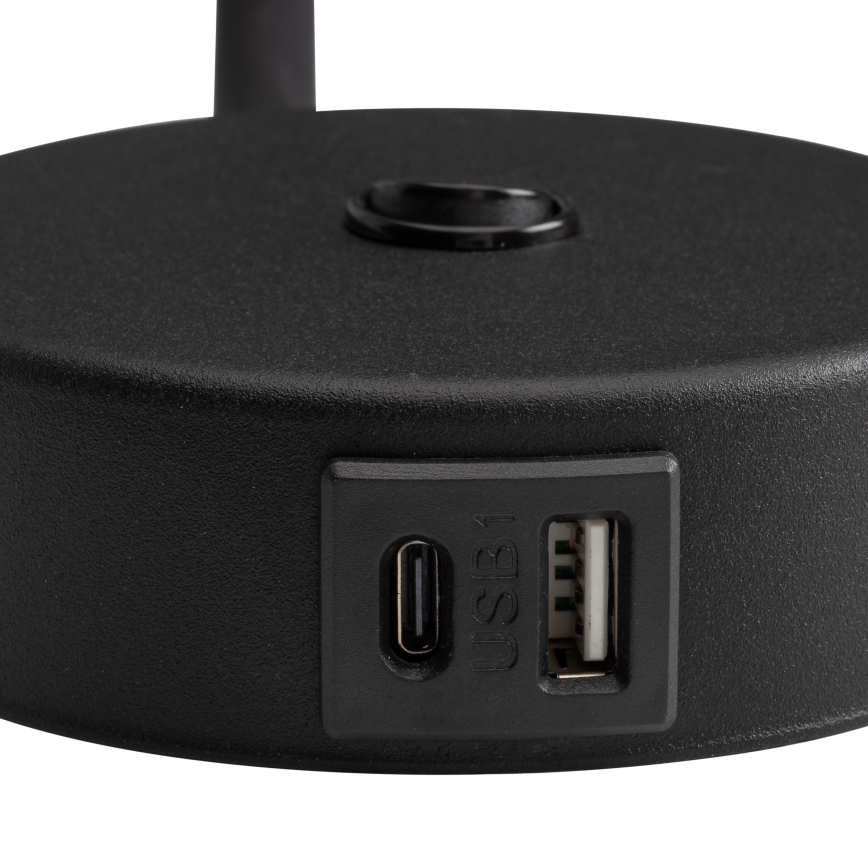 LED Wall lamp with USB port LAGOS 1xG9/3W/5V 4000K black