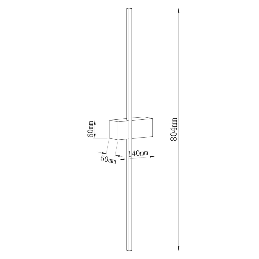 LED Wall Light AISHA LED/12W/230V 4000K 80 cm gold