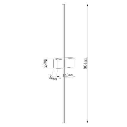 LED Wall Light AISHA LED/12W/230V/4000K Gold