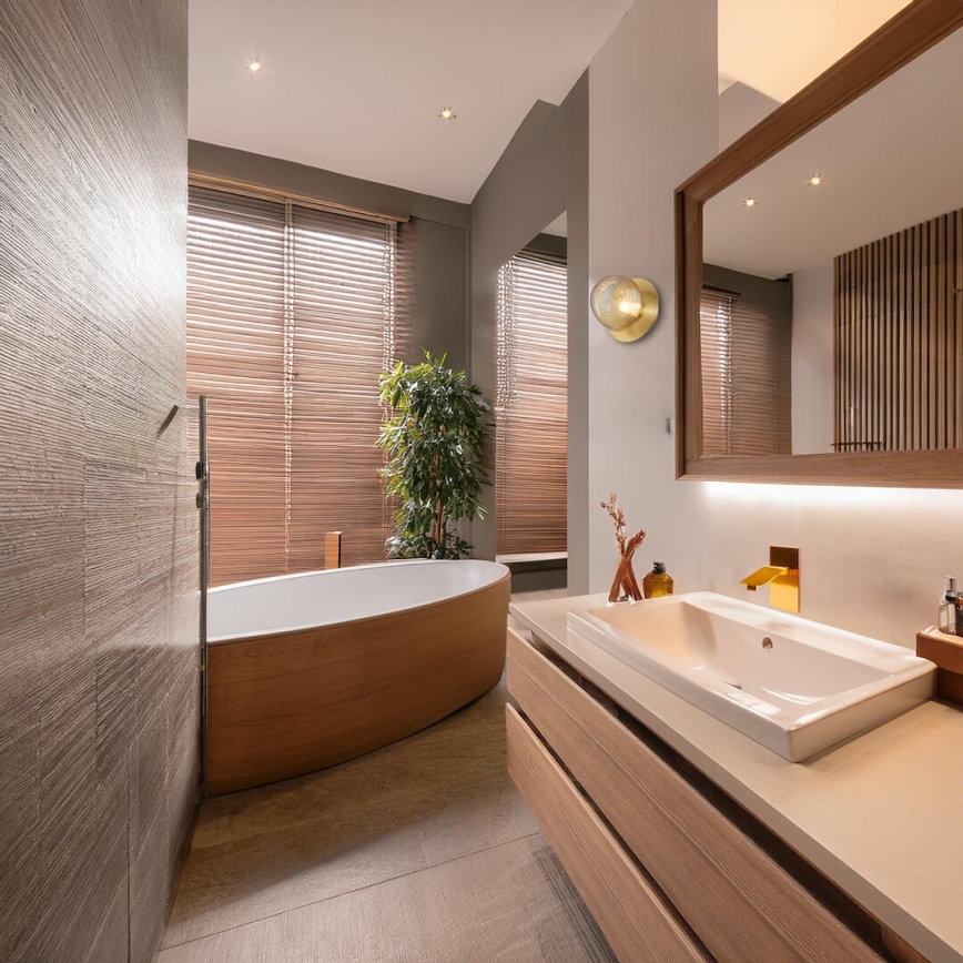 LED Wall Light BOLLA LED/3W/230V gold/smoked beige