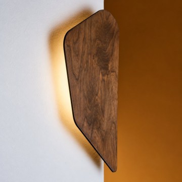 LED Wall light BUTTON LED/4W/230V 33x16,5 cm walnut finish