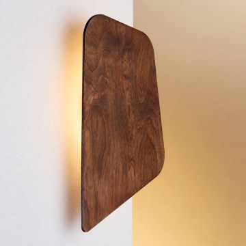 LED Wall light BUTTON LED/4W/230V 41x25 cm walnut finish