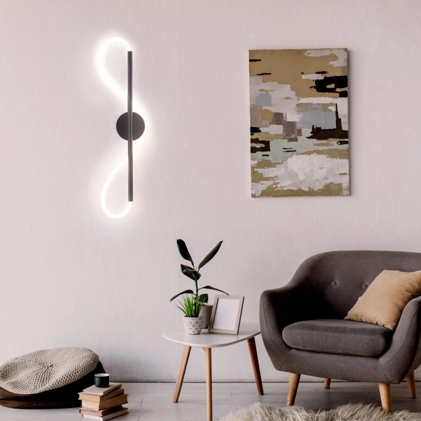 LED Wall light EMMA LED/19W/230V black