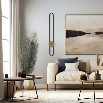 LED Wall Light FLORENTYNA LED/24W/230V 4000K black/beige