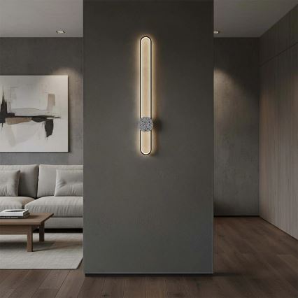 LED Wall Light FLORENTYNA LED/24W/230V 4000K black/white