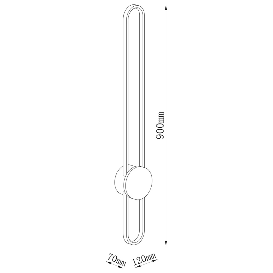 LED Wall Light FLORENTYNA LED/24W/230V 4000K Gold/Black