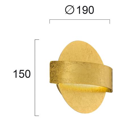 LED Wall Light KOBEN LED/11W/230V, Gold
