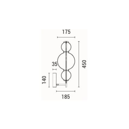 LED Wall light LED/12,6W/230V 3000K