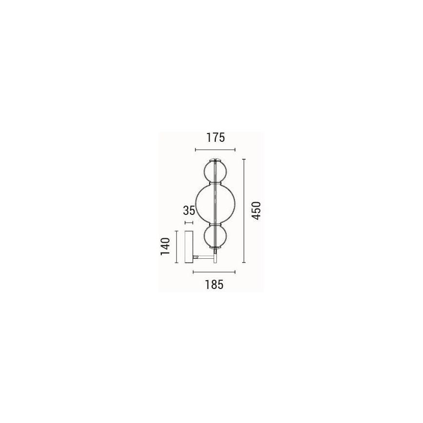 LED Wall light LED/12,6W/230V 3000K