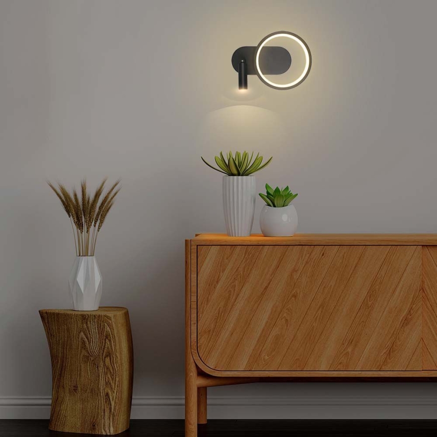LED Wall light LED/14W/230V 3000K black