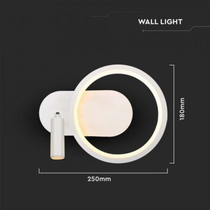 LED Wall light LED/14W/230V 4000K white