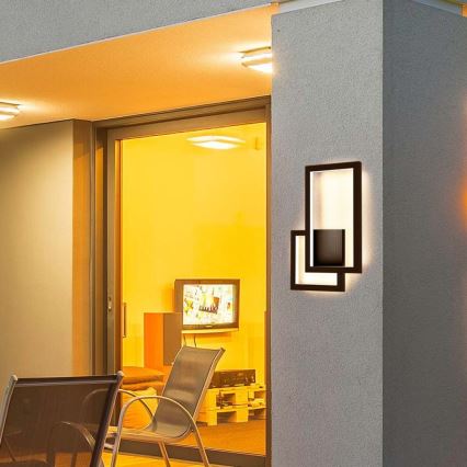 LED Wall light LED/20W/230V 3000K brown