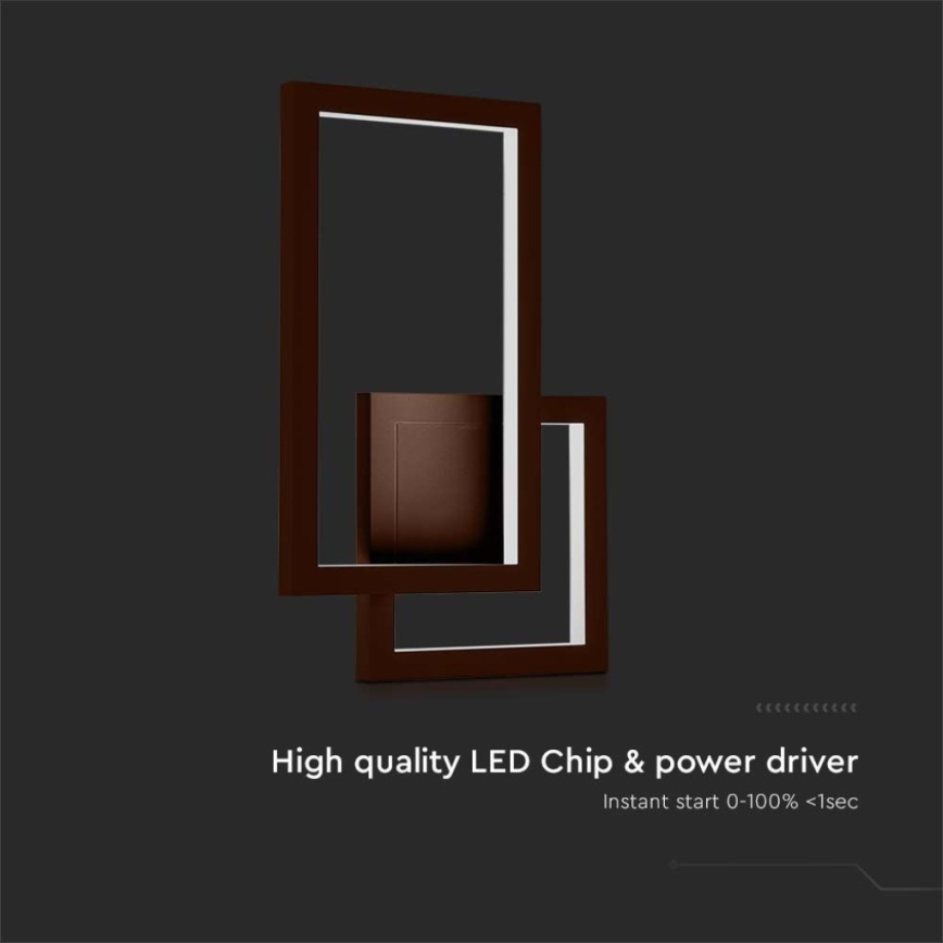 LED Wall light LED/20W/230V 3000K brown