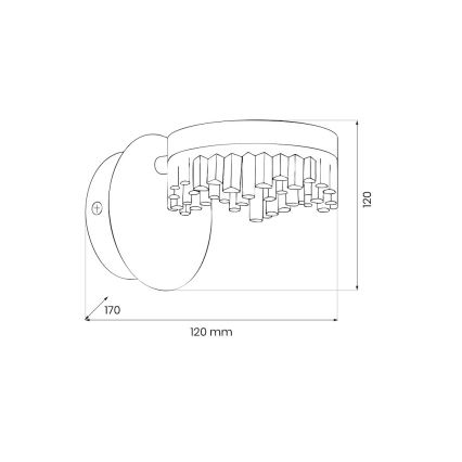 LED Wall Light LED/4W/230V Gold
