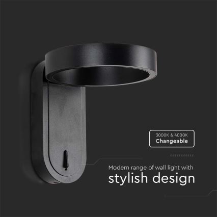 LED Wall light LED/5W/230V 3000K/4000K black