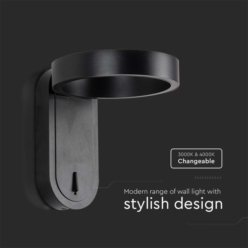 LED Wall light LED/5W/230V 3000K/4000K black