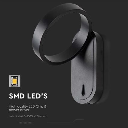LED Wall light LED/5W/230V 3000K/4000K black