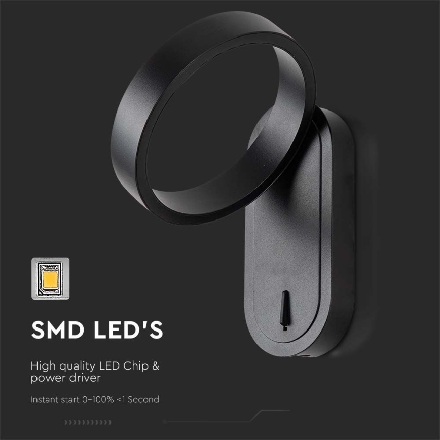 LED Wall light LED/5W/230V 3000K/4000K black
