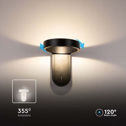 LED Wall light LED/5W/230V 3000K/4000K black