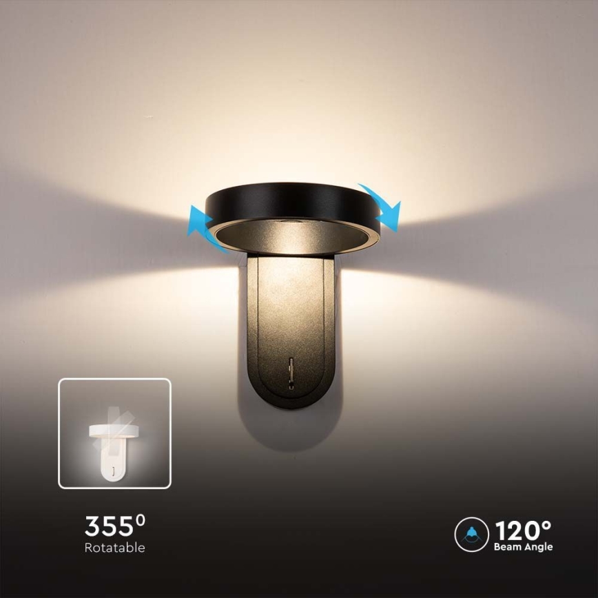 LED Wall light LED/5W/230V 3000K/4000K black