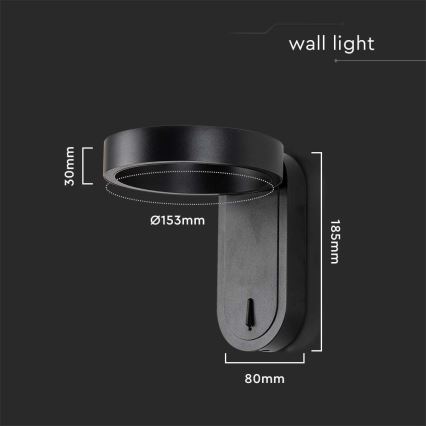 LED Wall light LED/5W/230V 3000K/4000K black