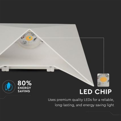 LED Wall Light LED/5W/230V 4000K IP65 White