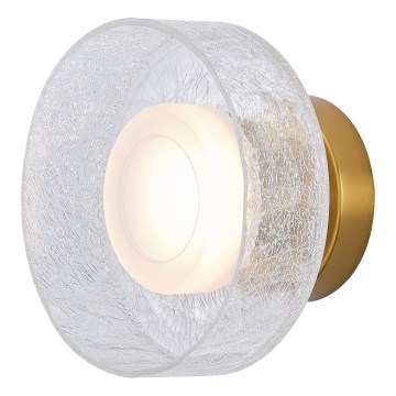 LED Wall light LED/8W/230V 3000K gold/clear
