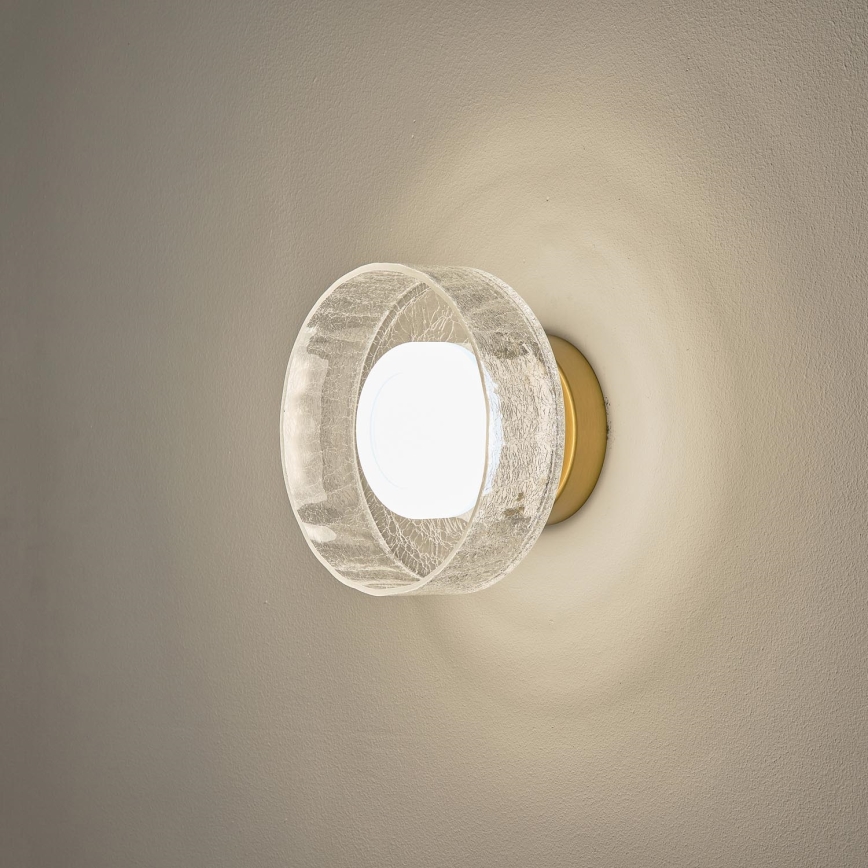 LED Wall light LED/8W/230V 3000K gold/clear