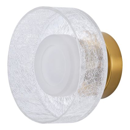 LED Wall light LED/8W/230V 3000K gold/clear