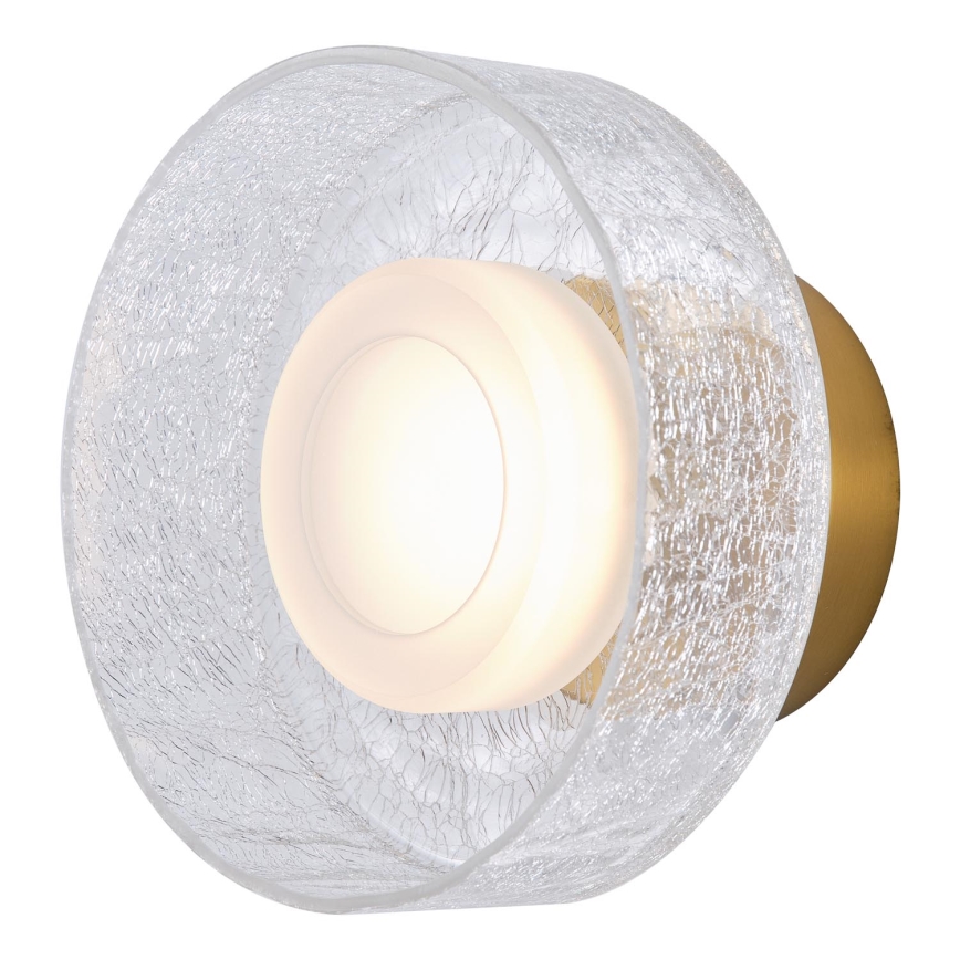 LED Wall light LED/8W/230V 3000K gold/clear