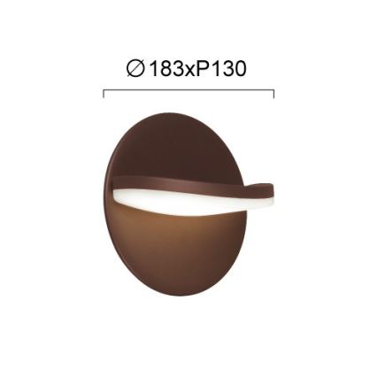 LED Wall Light LETTY LED/16W/230V brown