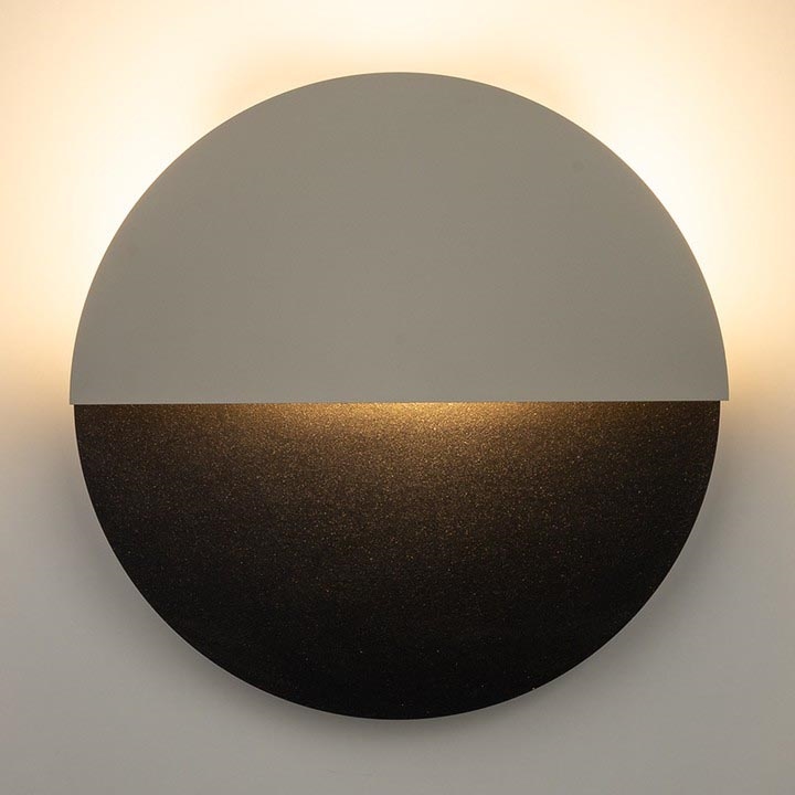 LED Wall light LUNA LED/7W/230V d. 26 cm black/beige
