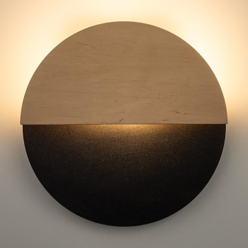LED Wall light LUNA LED/7W/230V d. 26 cm black/beige