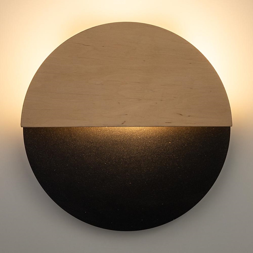 LED Wall light LUNA LED/7W/230V d. 26 cm black/beige