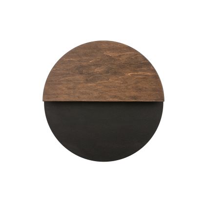 LED Wall light LUNA LED/7W/230V d. 26 cm black/brown