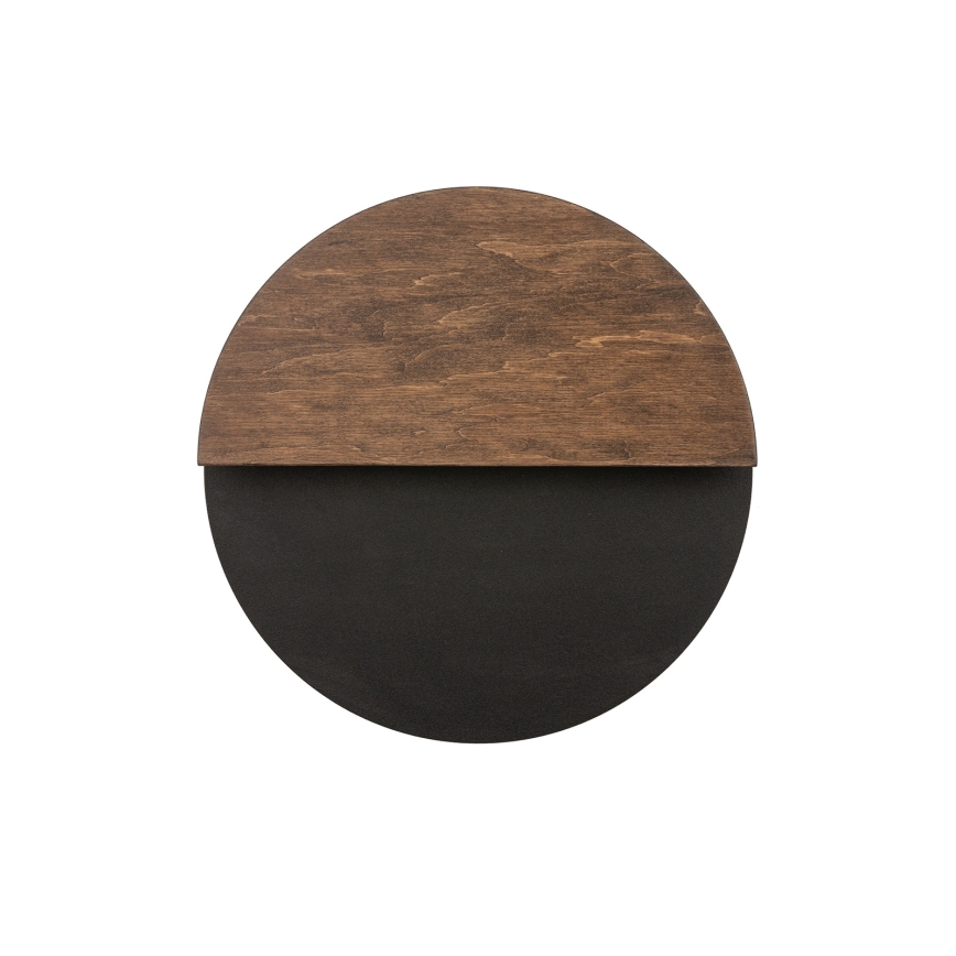 LED Wall light LUNA LED/7W/230V d. 26 cm black/brown