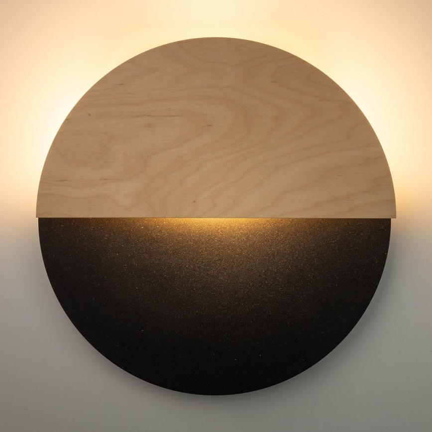 LED Wall light LUNA LED/7W/230V d. 36 cm black/beige