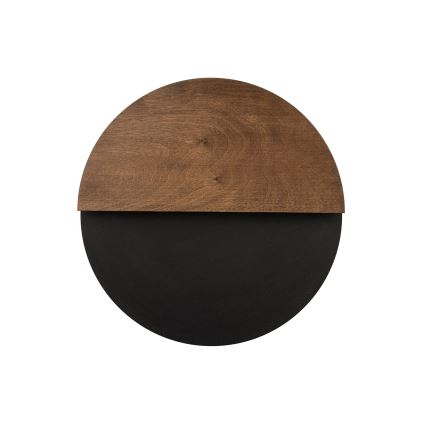 LED Wall light LUNA LED/7W/230V d. 36 cm black/brown