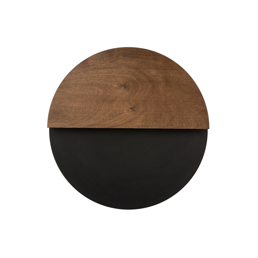 LED Wall light LUNA LED/7W/230V d. 36 cm black/brown