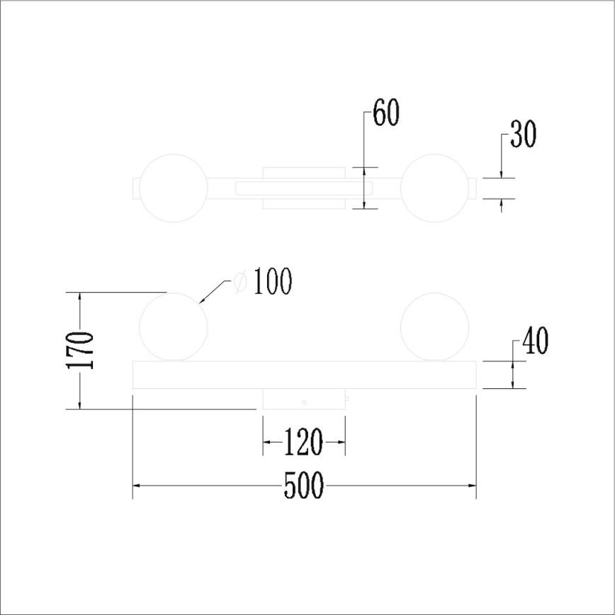 LED Wall light MAGNET LED/13W/230V + 2xG9/60W 3000/4000K black