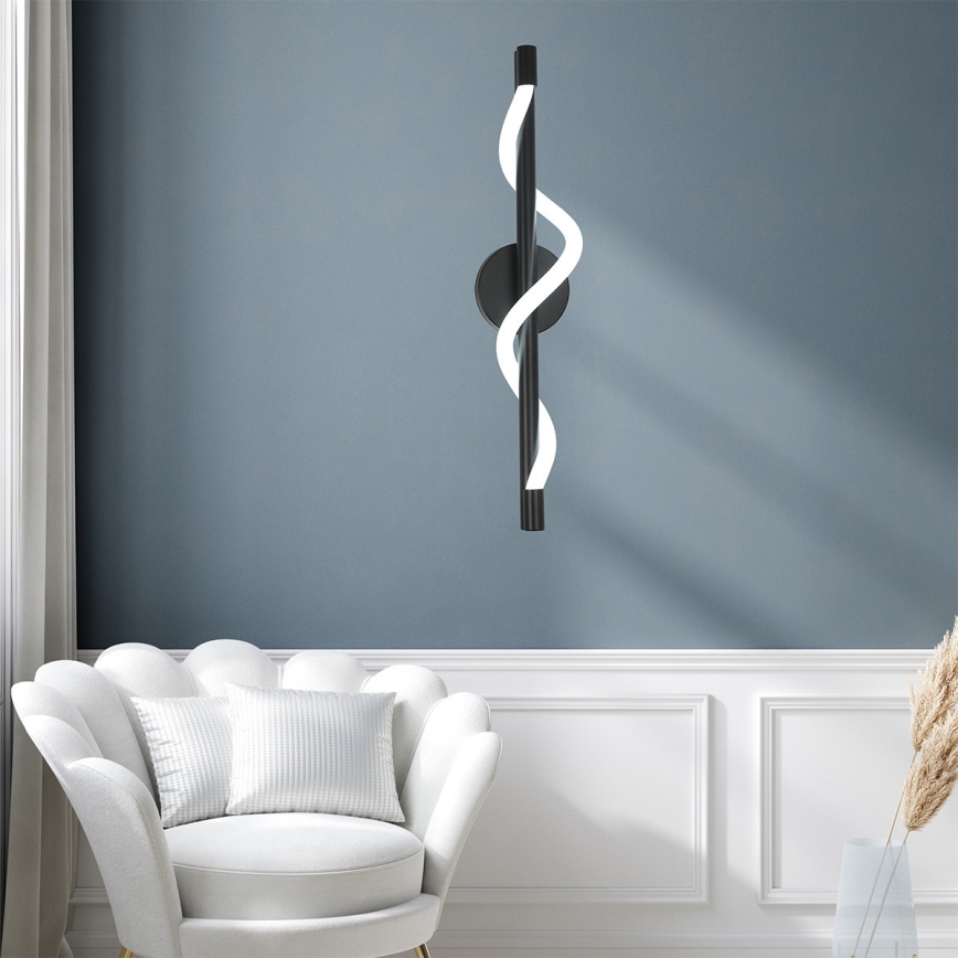 LED Wall Light MELECA LED/12W/230V 3000/4000/6000K Black