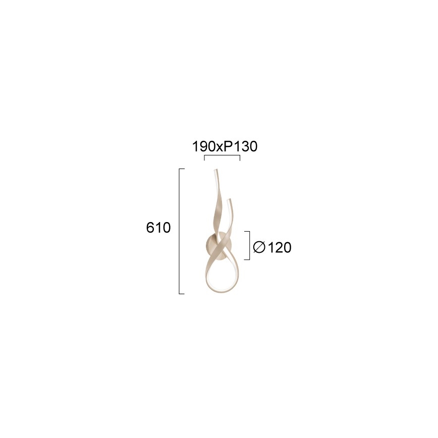 LED Wall Light RIBBON LED/21W/230V, Beige