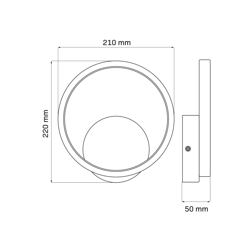 LED Wall light ROMAN LED/11,5W/230V 4000K black