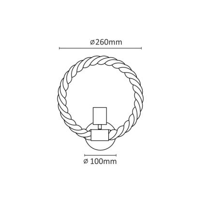LED Wall light ROPE ARTHUR 1xE27/10W/230V