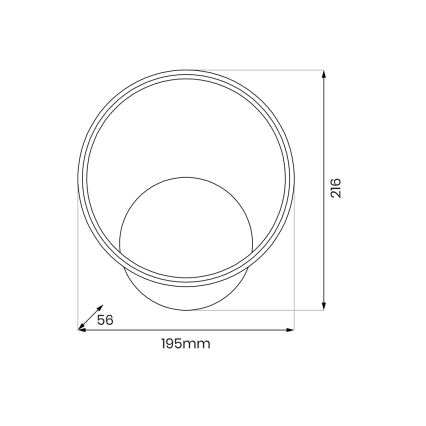 LED Wall light ROTONDA LED/7W/230V gold