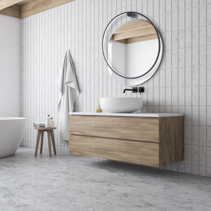 LED Wall Light SATURNO, 46W LED/230V, diam. 80 cm, IP44, Black