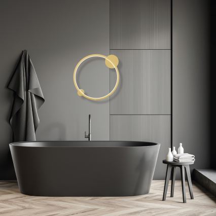 LED Wall light SATURNO LED/25W/230V d. 50 cm IP44 gold